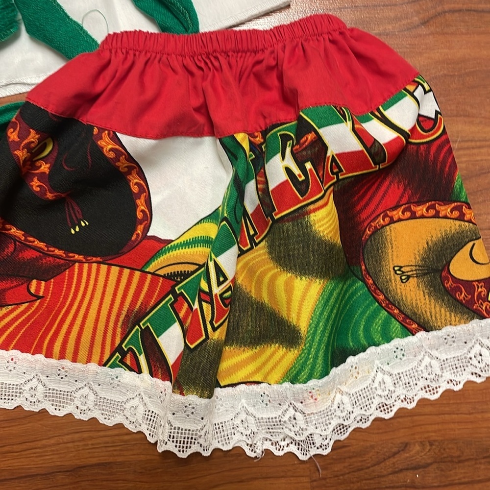 Girls Cinco de Mayo Mexican top & skirt size 2T - Picture 3 of 5
